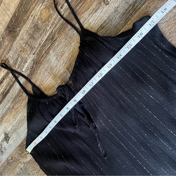 A New Day Black Maxi Sundress - Black with Gold Threading - Picture 8 of 12